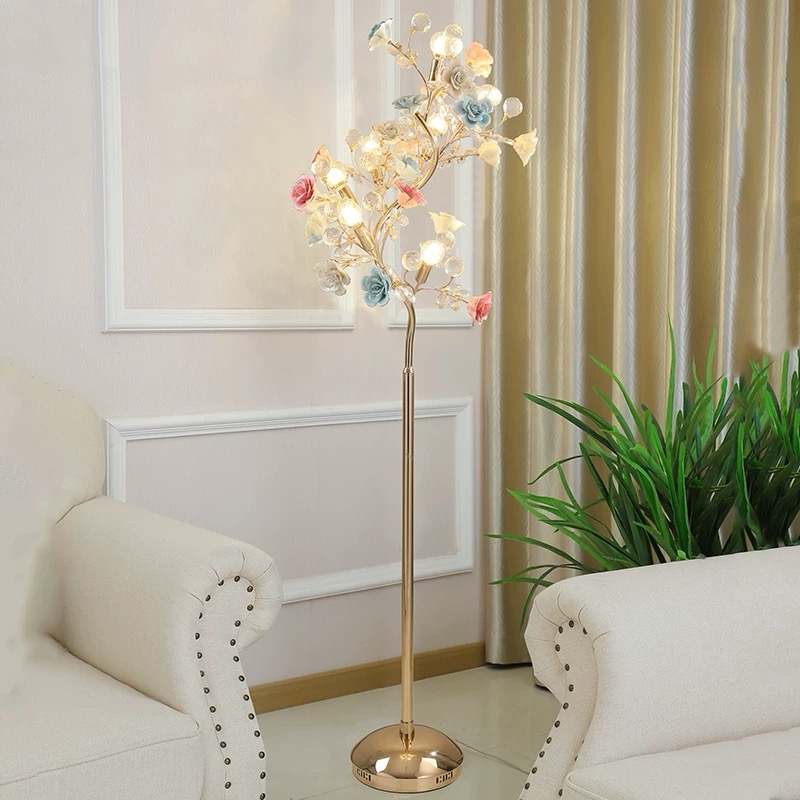 Floor Lamp Arched - Crystal Floor Lamp Living Room Sofa