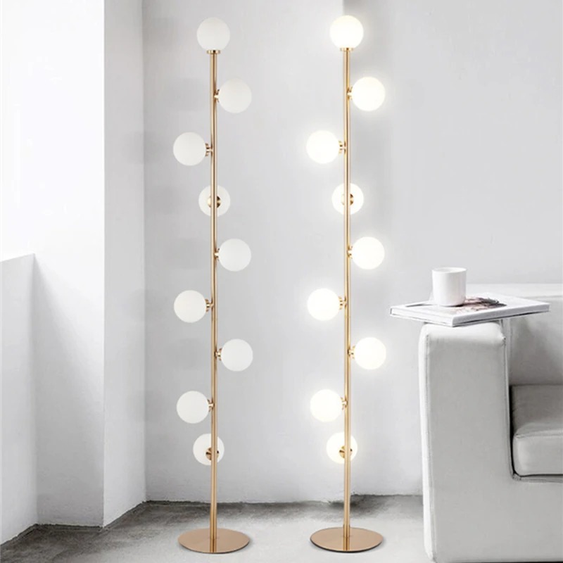 Floor Lamp Arched - Modern Magic Beans Glass Ball Floor