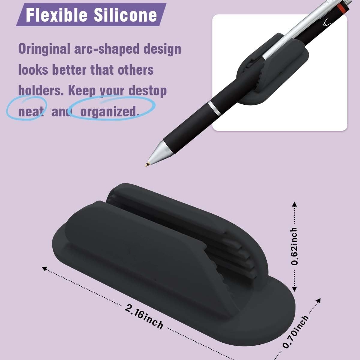 Cubicle Shelf Organizer - Desk Organizer Anti-Lost Adhesive Holder Pencil
