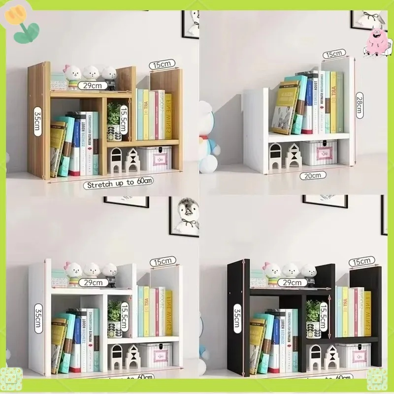 Cubicle Shelf Organizer - Telescopic Desktop Bookshelf Ins Style Finishing