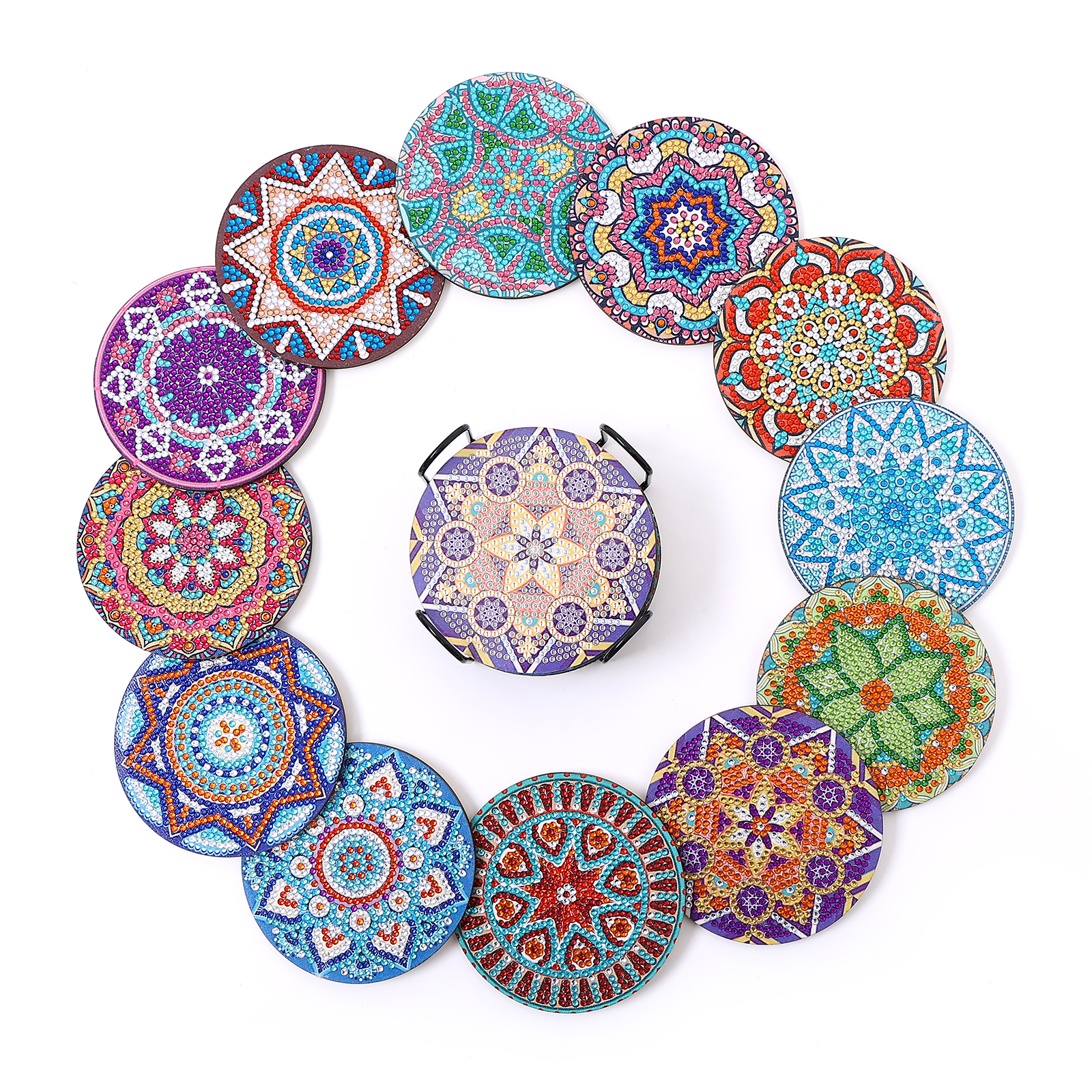 Office Furniture Design - 12Piece Manda Floral Pattern Crystal Rhinestone