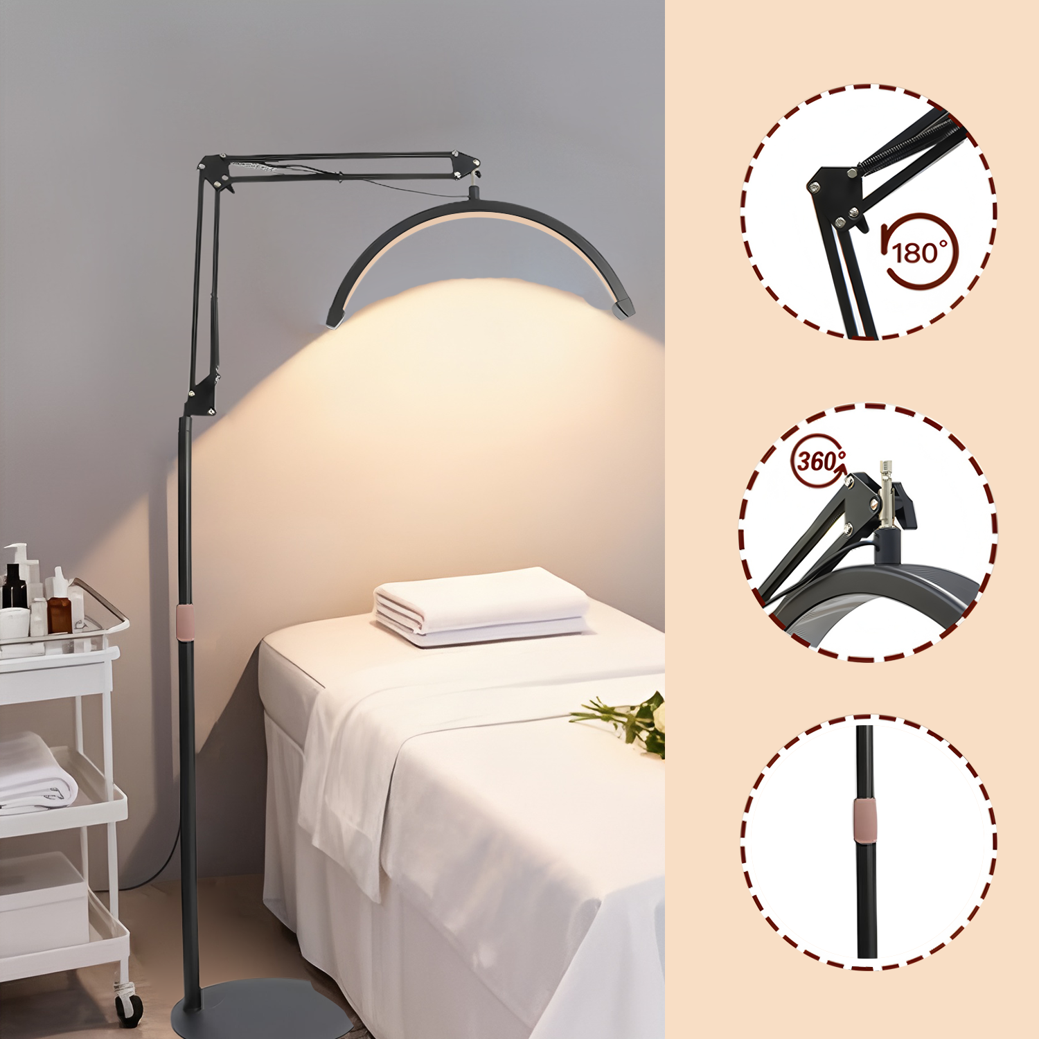 Floor Lamp Arched - 16 INCH LED Half Moon Lash