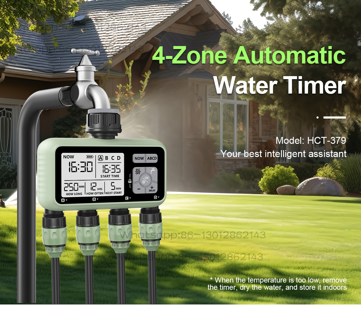 Office Furniture Zone - 4-zone programmable automatic irrigation timer with