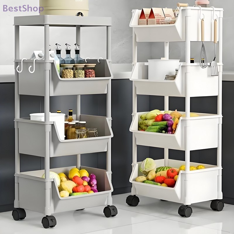 Cubicle Shelf Organizer - Kitchen Organizer Storage Rack Mobile Snack