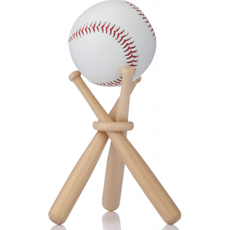 Office Furniture Design - Wooden Baseball Display Stand Holder Mini