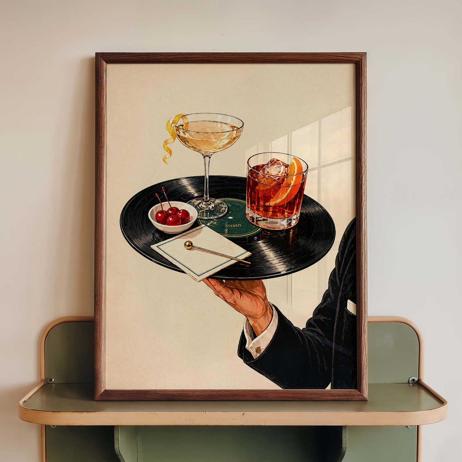 Vintage Vinyl Record Cocktail  - Office Furniture Design บทวิจารณ์และราคา