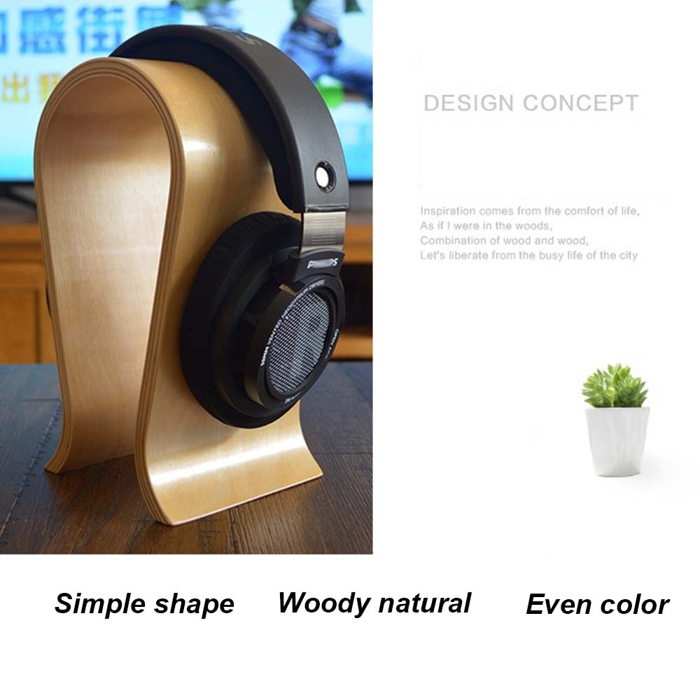 U Shape Wooden Headphones Stan - Cubicle Shelf Organizer บทวิจารณ์และราคา