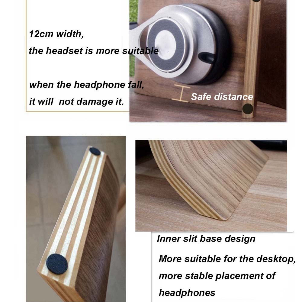 U Shape Wooden Headphones Stan - Cubicle Shelf Organizer บทวิจารณ์และราคา