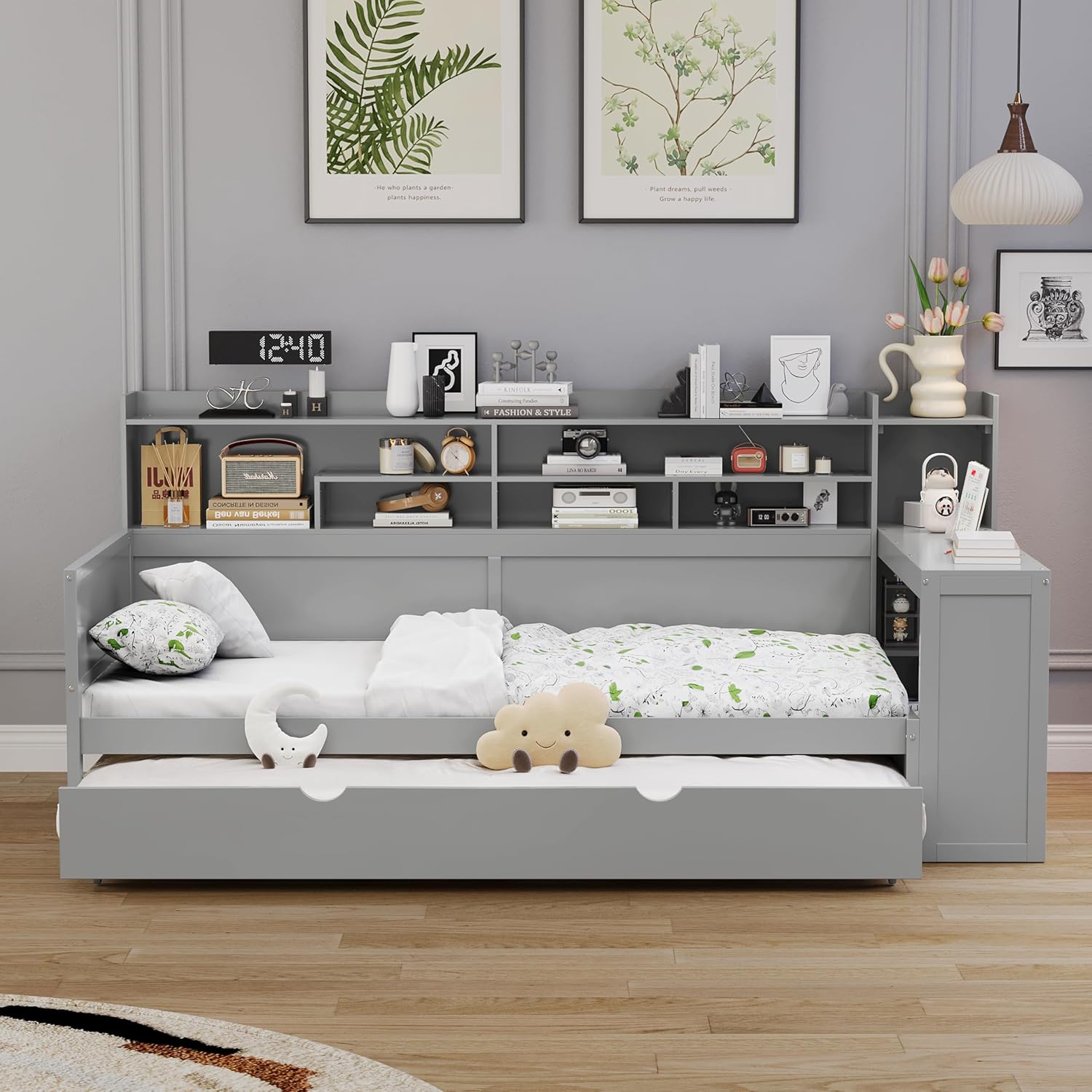 Twin Size Daybed with Trundle, - Cubicle Shelf Organizer บทวิจารณ์และราคา