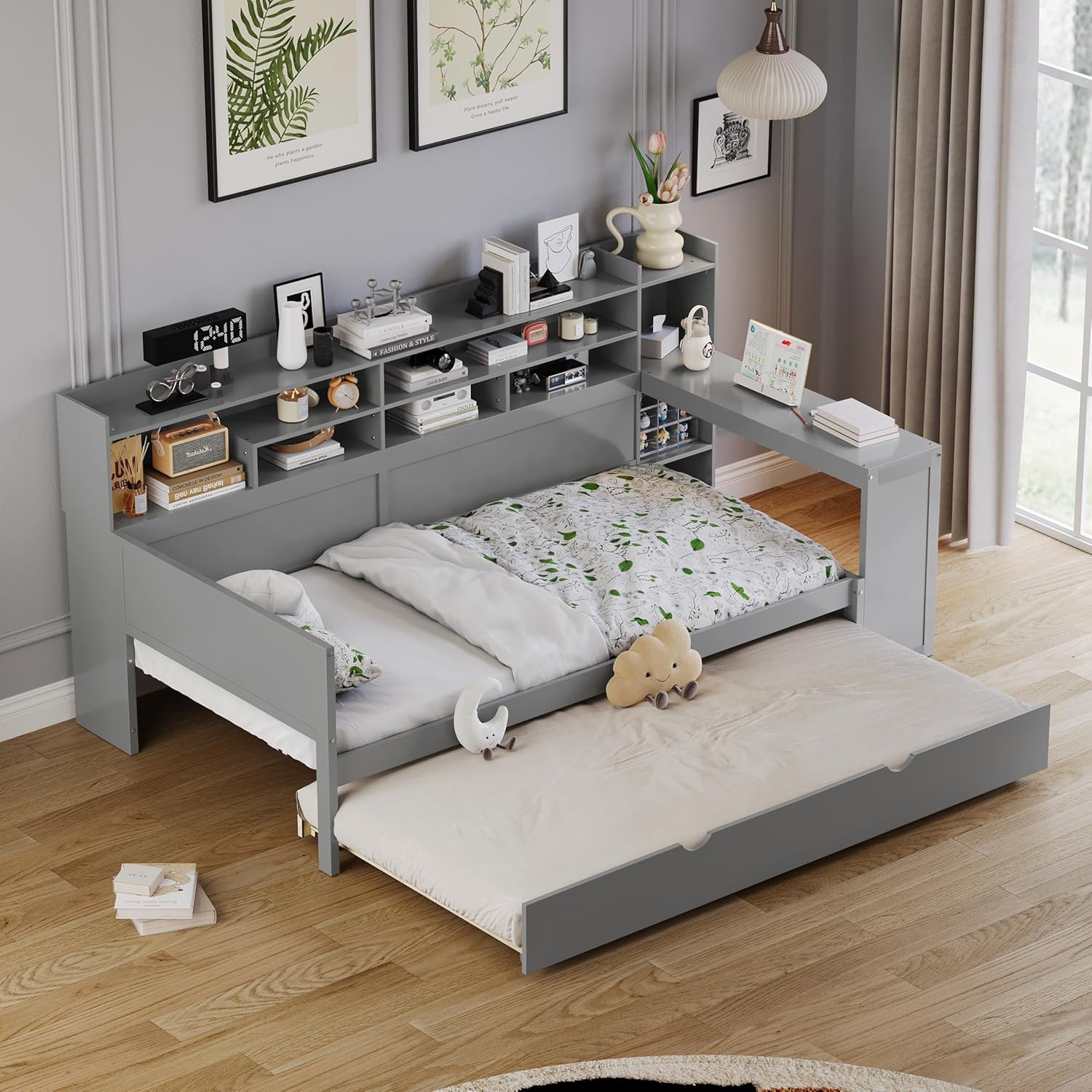 Twin Size Daybed with Trundle, - Cubicle Shelf Organizer บทวิจารณ์และราคา
