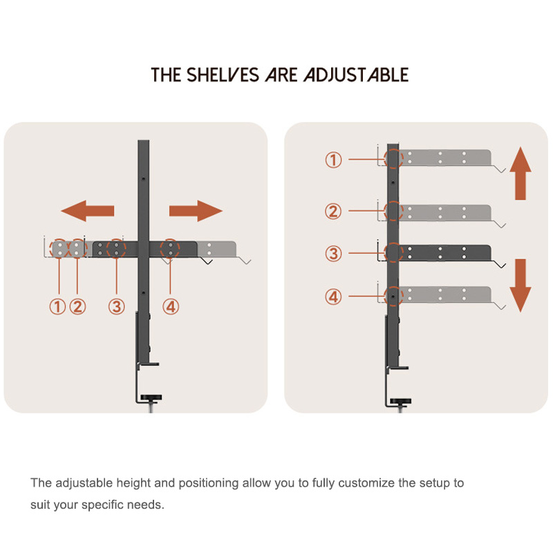 Clamp-on 14 inch Above Below D - Cubicle Shelf Organizer บทวิจารณ์และราคา