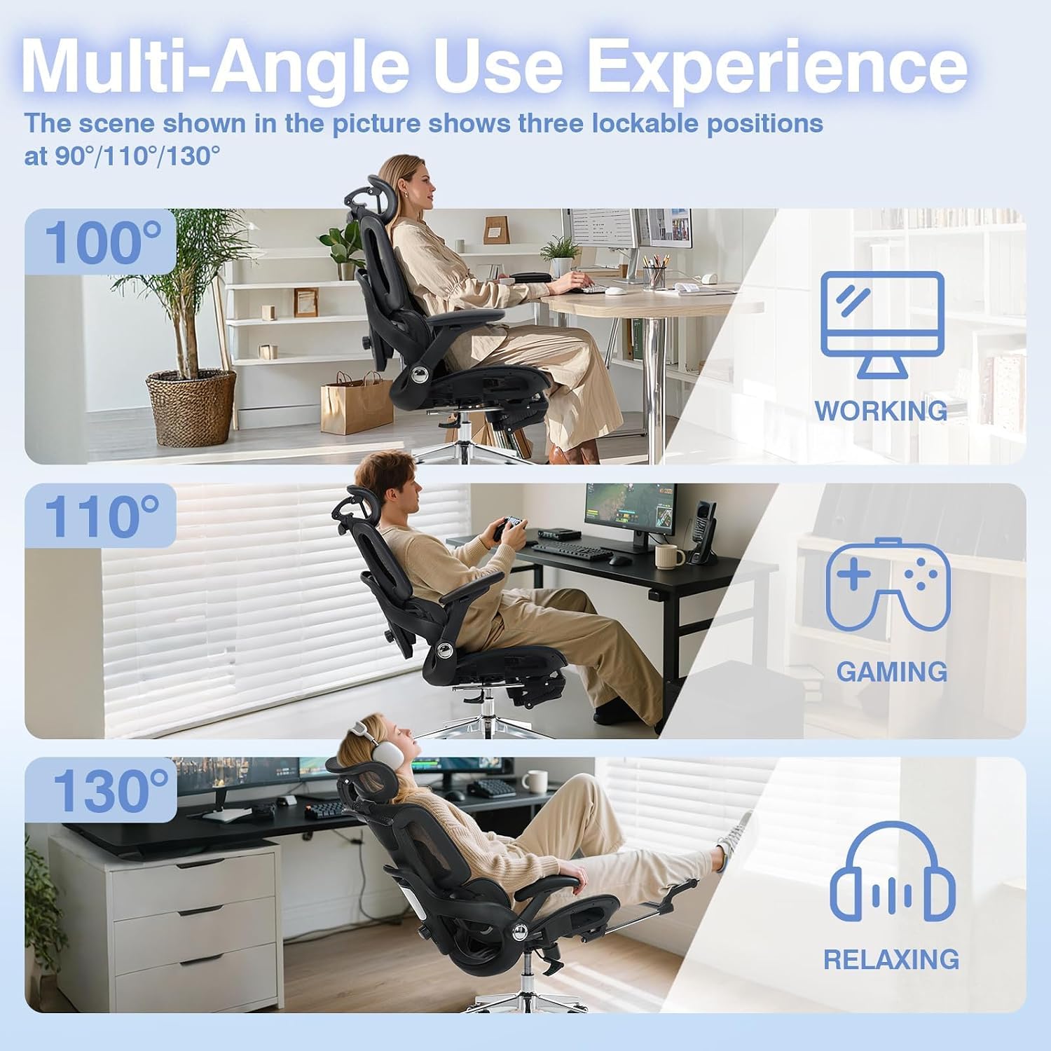Ergonomic Mesh Office Chair wi - Office Furniture Zone บทวิจารณ์และราคา