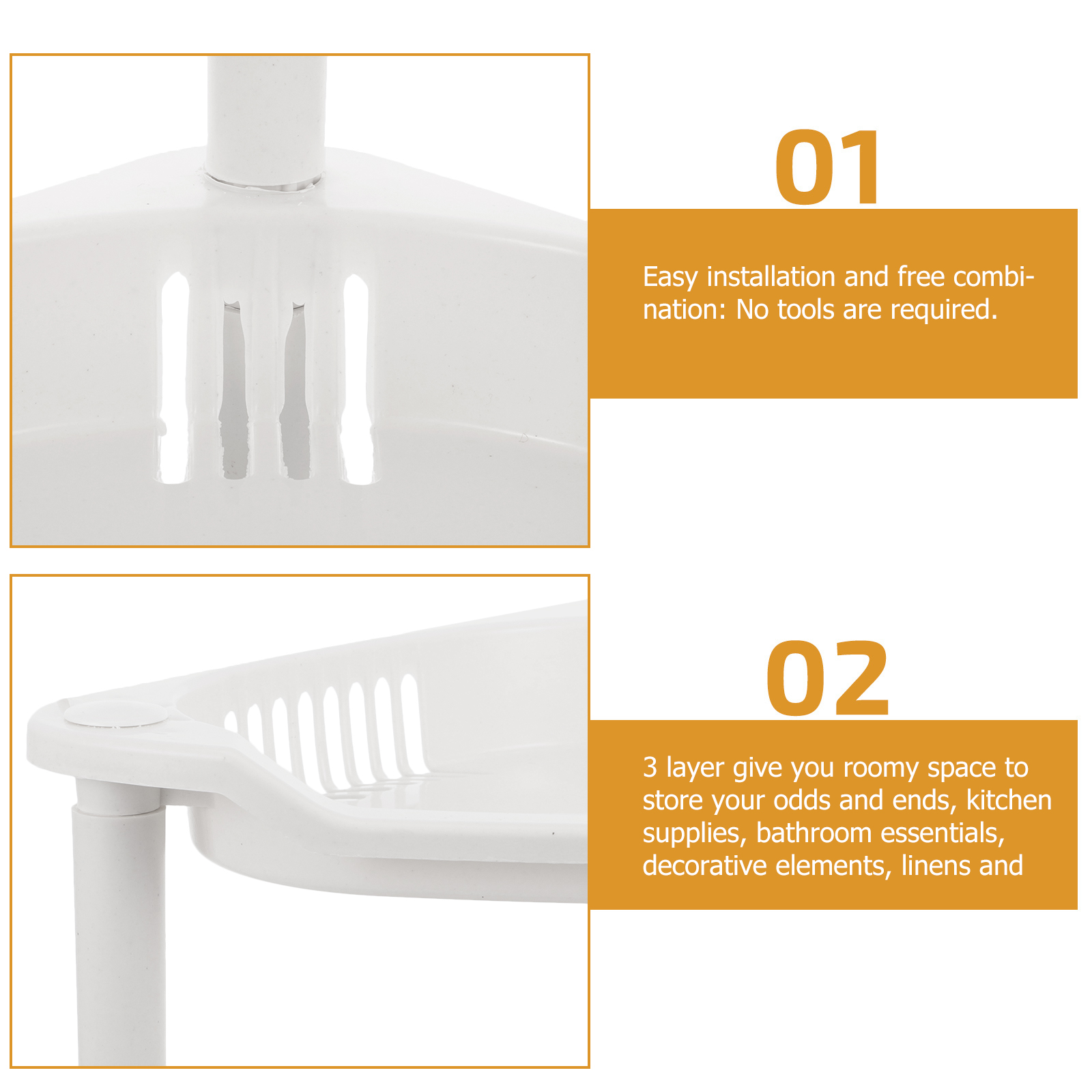 3 Layer Plastic Storage Shelve - Cubicle Shelf Organizer บทวิจารณ์และราคา