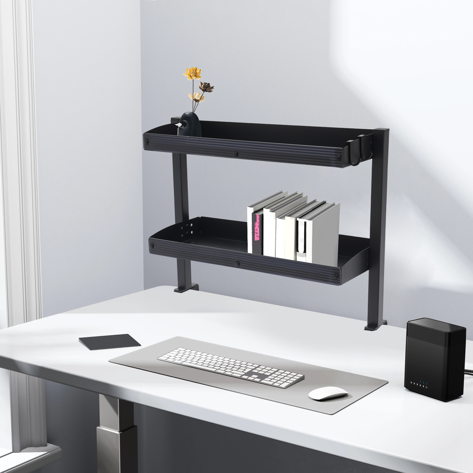Clamp-on Desk Shelf,Desktop or - Cubicle Shelf Organizer บทวิจารณ์และราคา