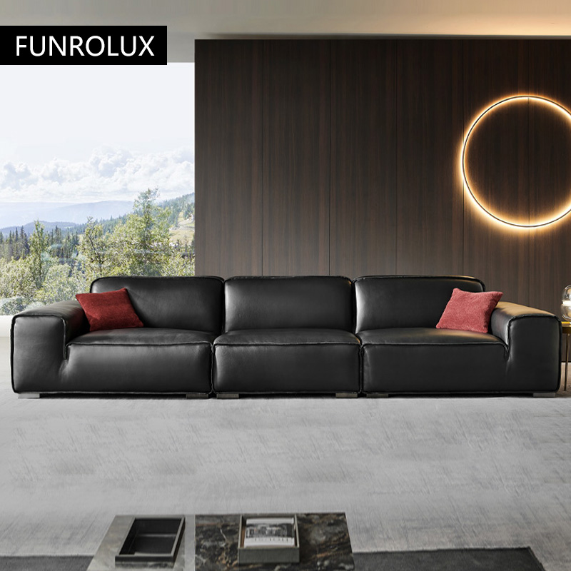 Big Black Cow Leather Sofa Off - Office Furniture First บทวิจารณ์และราคา