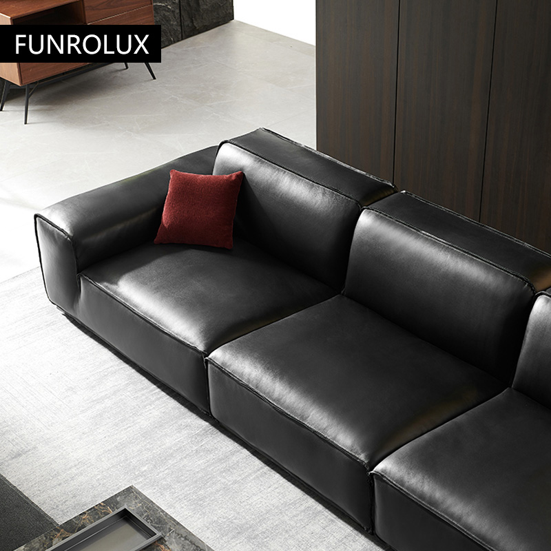Big Black Cow Leather Sofa Off - Office Furniture First บทวิจารณ์และราคา