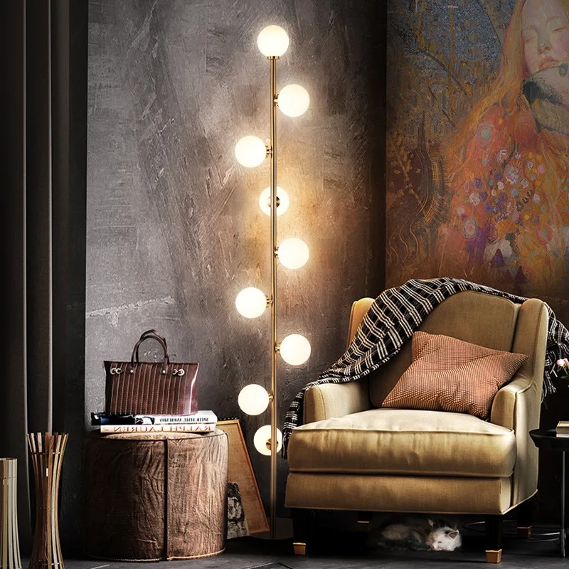 Modern Magic Beans Glass Ball  - Floor Lamp Arched บทวิจารณ์และราคา