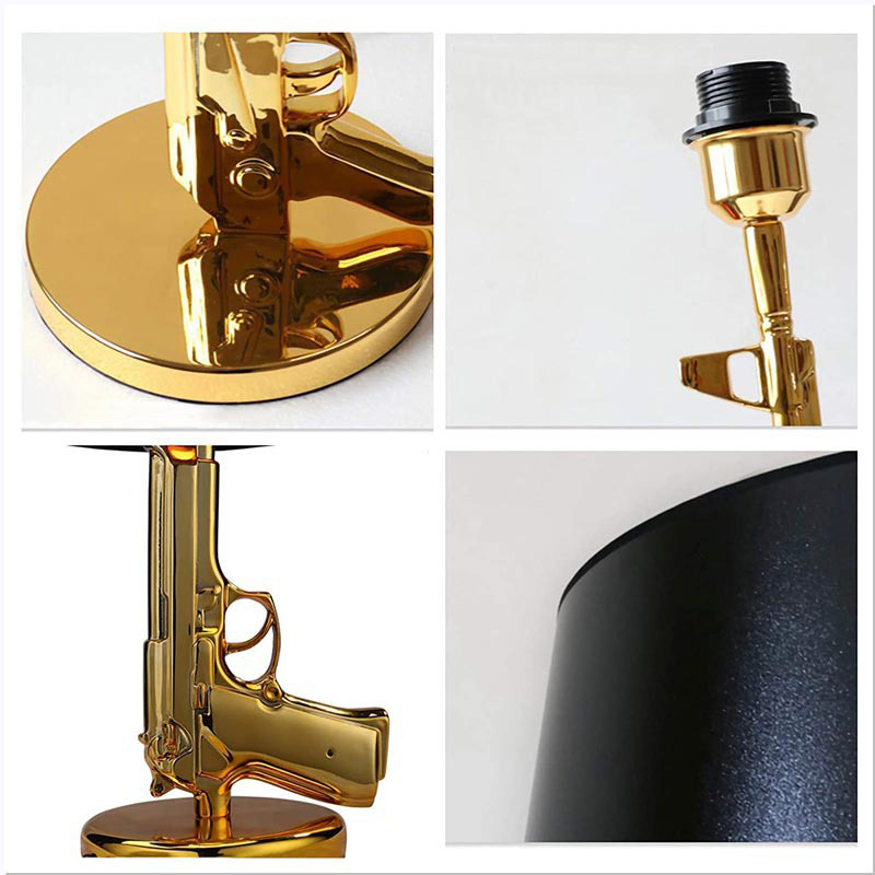 Gold Plated Pistol Table Desk  - Floor Lamp Arched บทวิจารณ์และราคา