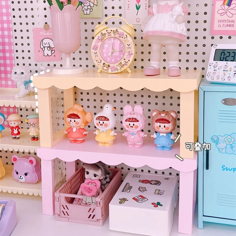 Ins Girl Heart Wooden Lace Rac - Cubicle Shelf Organizer บทวิจารณ์และราคา