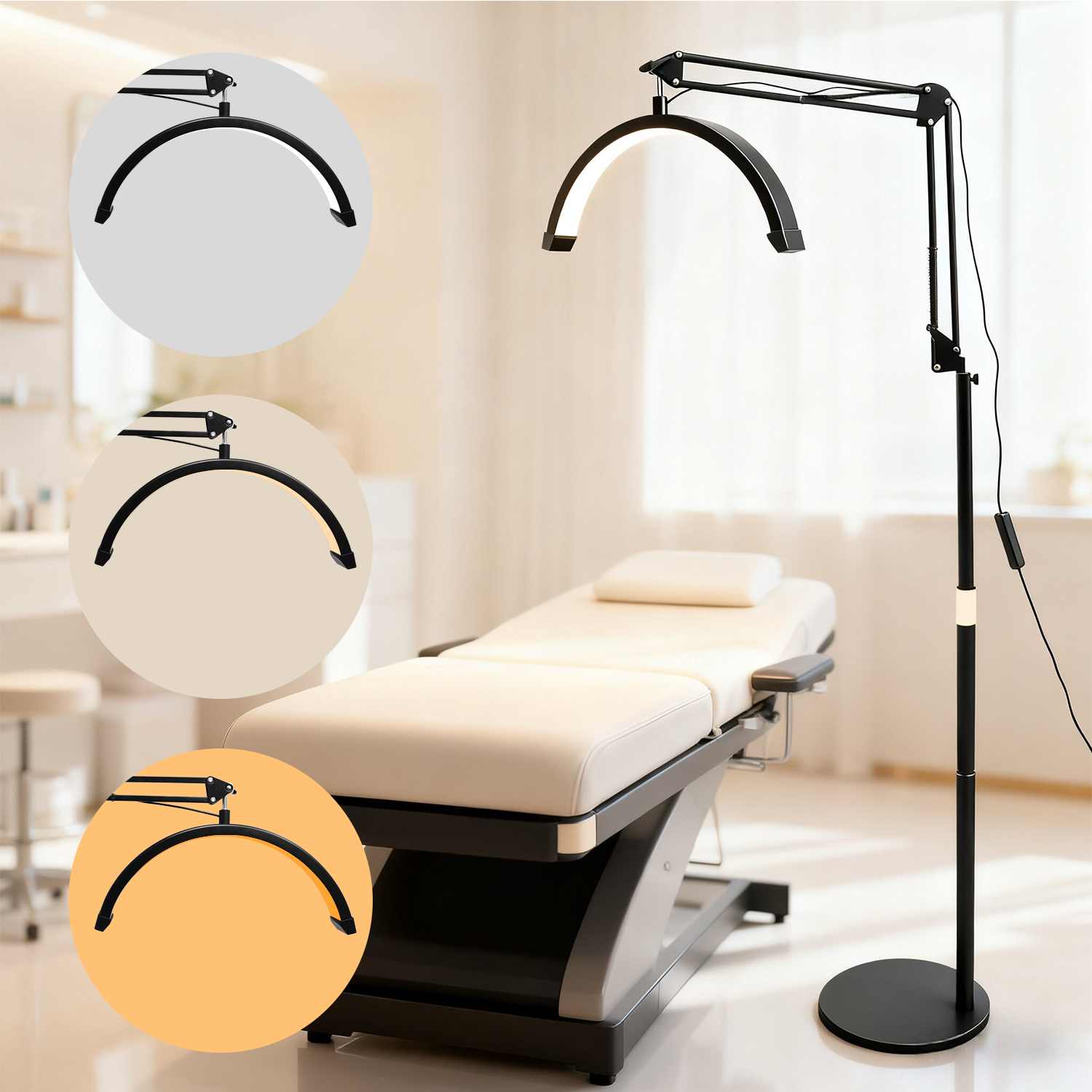 16 INCH LED Half Moon Lash Lig - Floor Lamp Arched บทวิจารณ์และราคา